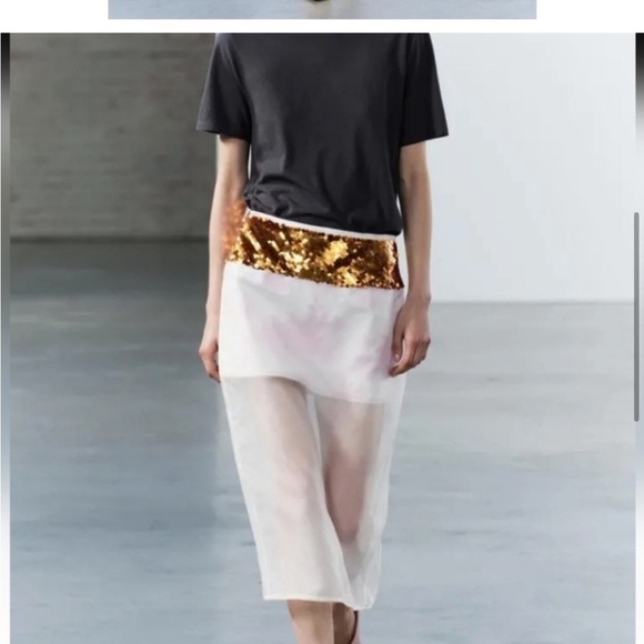 NWT ZARA GOLD SEQUIN ORGANZA
SKIRT size M
🚨FIRM PRICE NO DISCOUNT - Picture 15 of 15